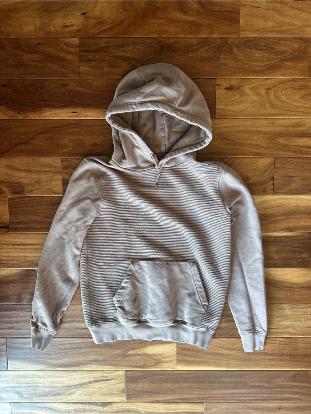 Peter Werth London Tan Ribbed Hoodie size Small